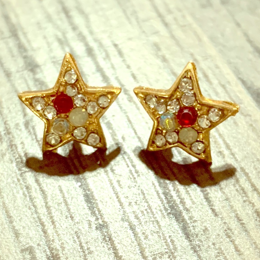 Star Crystal Stud Earrings